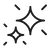Icones de scintillement representant la magie et l'eclat, sur fond simple et epure.