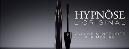 Zwarte Lancome Hypnose mascara met een elegant ontwerp, gericht op volume en intensiteit.